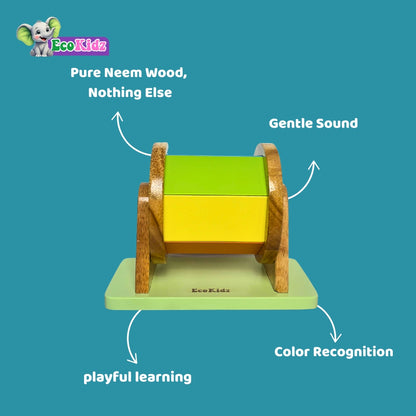 Wooden Rainbow Spinner Toy for Babies (6+ Months) – Eco-Friendly Sensory Montessori Toy