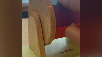 Wooden Rainbow Spinner Toy for Babies (6+ Months) – Eco-Friendly Sensory Montessori Toy